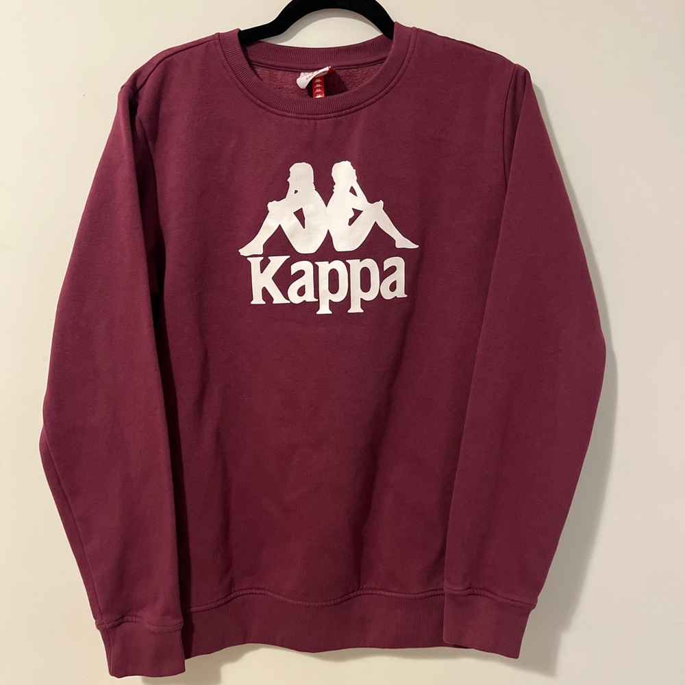 Kappa Maroon Crewneck Sweatshirt with White Logo